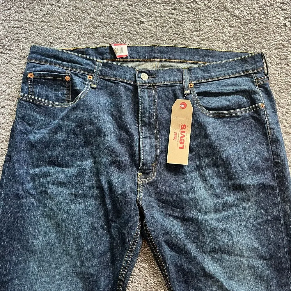 NEW Levi’s 599 Relaxed Straight Jeans Denim Dark Wash Mens 40x32